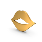 Gold Lips Icon.H03.2k