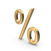 Gold Percent Icon.H03.2k